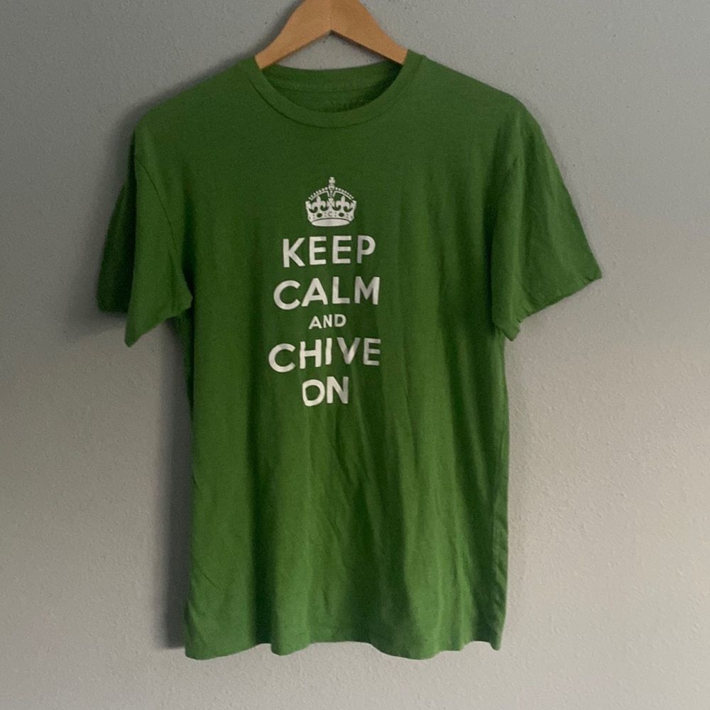 Keep Calm Chive Tee - Picture 2 of 4